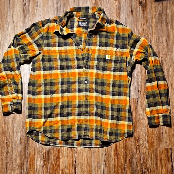Carhartt Other - Carhartt Mens Rugged Flex Plaid Flannel Heavy Duty Long Sleeve Shirt XL